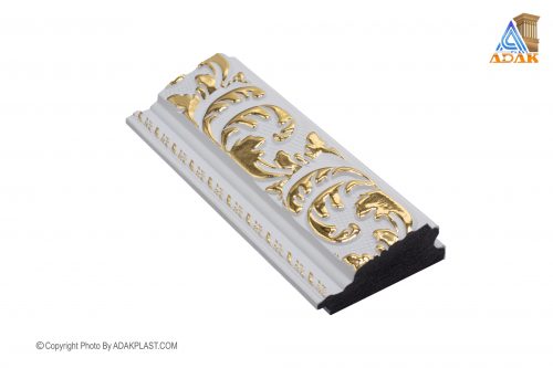 AP701-WT - قاب عکس ۷ سانت سلطنتی - ۷ سانت سلطنتی - قاب عکس ۷ سانت سلطنتی سفید - دو گل ۷ سانت - دو گل ۷ سانت سفید طلایی