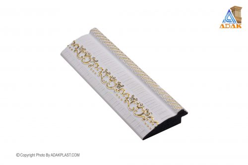 AP556-WGT - قاب عکس ۵ سانت - قاب عکس ۵ سانت روگرد گلدار - قاب عکس رنگ سفید طلایی - قاب عکس روگرد رنگ سفید - قاب عکس پی وی سی - قاب عکس نیومدرن - قاب عکس روگرد گلدار -