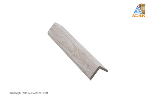 AD320-0108 - نبشی 3 سانت - نبشی 3 سانت طرح چوب - نبشی رنگ سفید صدفی -نبشی پی وی سی - نبشی مدرن -