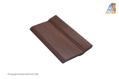 AD861-606 - 8cm skirting board - 8cm edged skirting board - light brown skirting board - brown colored skirting board - PVC skirting board - modern skirting board - edged skirting board -