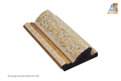 AP955-W409216T - قاب عکس 9 سانت - قاب عکس ۹ سانت سلطنتی - قاب عکس رنگ سفید طایی - قاب عکس سلطنتی رنگ سفید طلایی - قاب عکس پی وی سی - قاب عکس مدرن - قاب عکس سلطنتی تک گل -