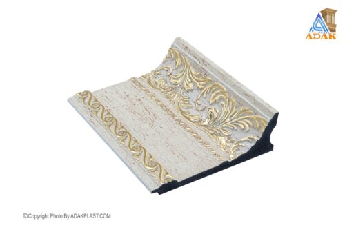 AD1480-W640T - کتیبه پرده 14سانت - کتیبه پرده14 سانت طرح سلطنتی - کتیبه پرده رنگ خاکی طلایی - کتیبه پرده پی وی سی - کتیبه پرده مدرن -