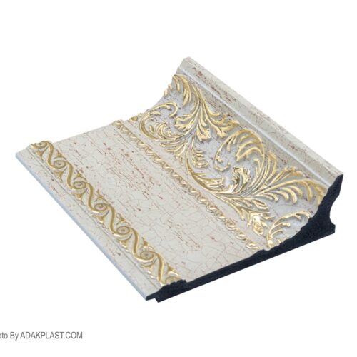 AD1480-W640T - کتیبه پرده 14سانت - کتیبه پرده14 سانت طرح سلطنتی - کتیبه پرده رنگ خاکی طلایی - کتیبه پرده پی وی سی - کتیبه پرده مدرن -