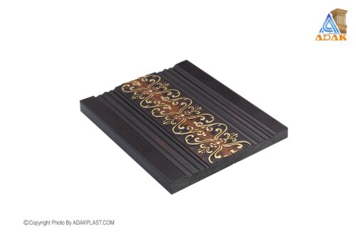 AD1483-10M270T - کتیبه پرده 14سانت - کتیبه پرده14 سانت طرح سلطنتی - کتیبه پرده رنگ قهوه ای طلایی - کتیبه پرده پی وی سی - کتیبه پرده مدرن -