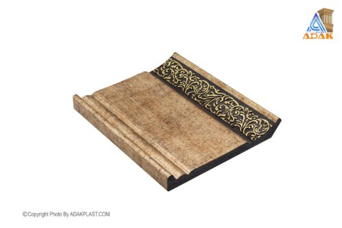 AD1500-31104T - کتیبه پرده 15سانت - کتیبه پرده15 سانت طرح سلطنتی - کتیبه پرده رنگ خاکی طلایی- کتیبه پرده پی وی سی - کتیبه پرده مدرن -