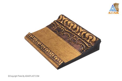 AD1505-182 - کتیبه پرده 15سانت - کتیبه پرده15 سانت طرح سلطنتی - کتیبه پرده رنگ شکلاتی طلایی- کتیبه پرده پی وی سی - کتیبه پرده مدرن -