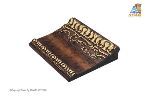 AD1505-319-27T - کتیبه پرده 15سانت - کتیبه پرده15 سانت طرح سلطنتی - کتیبه پرده رنگ قهوه ای طلایی- کتیبه پرده پی وی سی - کتیبه پرده مدرن -