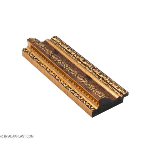 AP565-18-206T - قاب عکس5 سانت - قاب عکس 5 سانت طرح سلطنتی - قاب عکس رنگ شکلاتی طلایی - قاب عکس طرح سلطنتی رنگ شکلاتی طلایی - قاب عکس پی وی سی - قاب عکس مدرن -