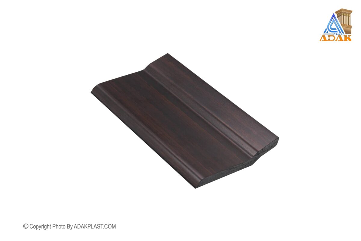AD861-10666 - 8 cm skirting board - 8 cm edged skirting board - dark brown skirting board - dark brown skirting board - PVC skirting board - modern skirting board - edged skirting board -