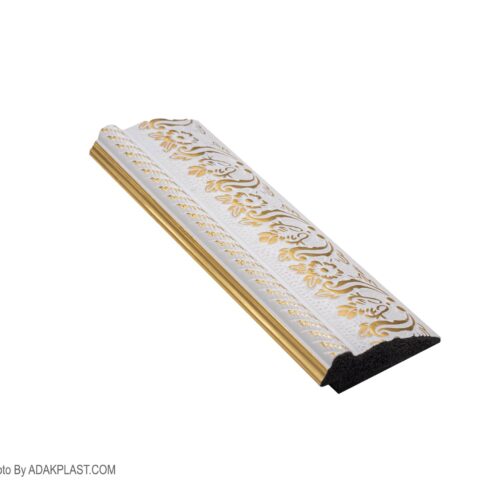 AP555-356G - قاب عکس ۵ سانت - قاب عکس ۵ سانت روگرد - قاب عکس رنگ سفید طلایی - قاب عکس روگرد رنگ سفید طلایی - قاب عکس پی وی سی - قاب عکس نیومدرن - قاب عکس روگرد گلدار -