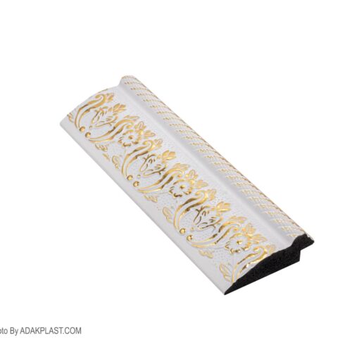 AP555-356G - قاب عکس ۵ سانت - قاب عکس ۵ سانت روگرد - قاب عکس رنگ سفید طلایی - قاب عکس روگرد رنگ سفید طلایی - قاب عکس پی وی سی - قاب عکس نیومدرن - قاب عکس روگرد گلدار -