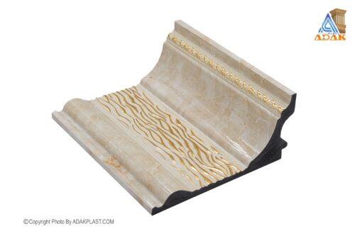 AD1650-B2814-M - کتیبه پرده 16سانت - کتیبه پرده16 سانت طرح سلطنتی موج - کتیبه پرده رنگ طرح سنگ - کتیبه پرده پی وی سی - کتیبه پرده مدرن -