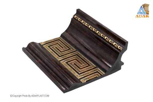 AD1650-R431 - کتیبه پرده 16سانت - کتیبه پرده16 سانت طرح سلطنتی ورساچ - کتیبه پرده رنگ قهوه ای تیره - کتیبه پرده پی وی سی - کتیبه پرده مدرن -