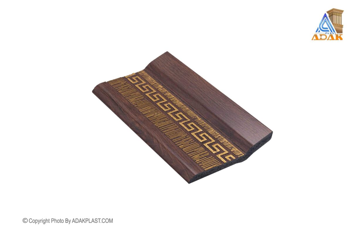 AD860-4411VT - 8 cm skirting board - 8 cm royal edge skirting board - golden brown skirting board - golden brown skirting board - PVC skirting board - modern skirting board - edged skirting board -