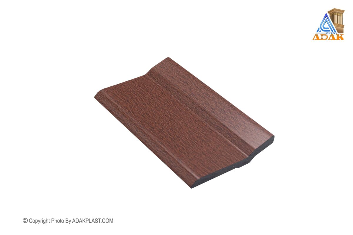 AD861-44S - 8 cm skirting board - 8 cm edged skirting board - brown textured skirting board - brown textured skirting board - PVC skirting board - modern skirting board - edged skirting board -