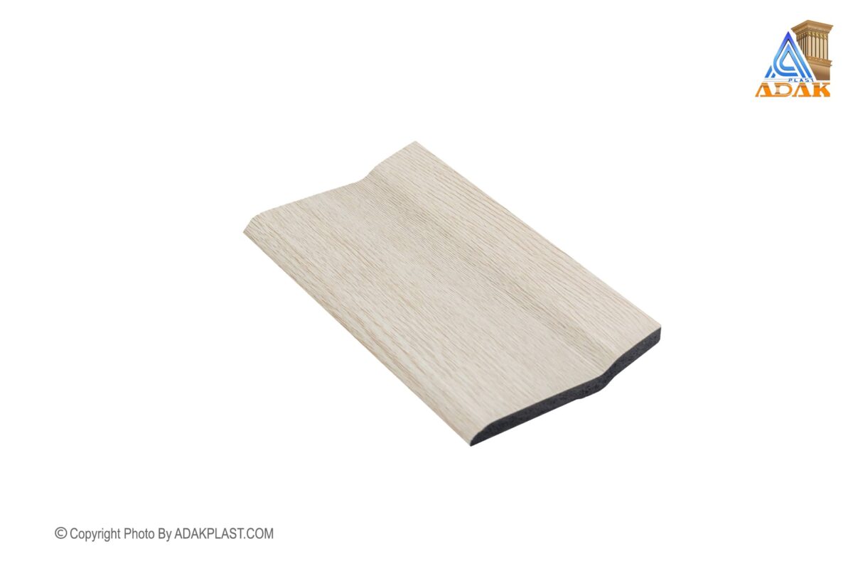AD861-W169 - 8 cm skirting board - 8 cm edged skirting board - White wood design skirting board - Wood design white skirting board - PVC skirting board - Modern skirting board - Edged skirting board -