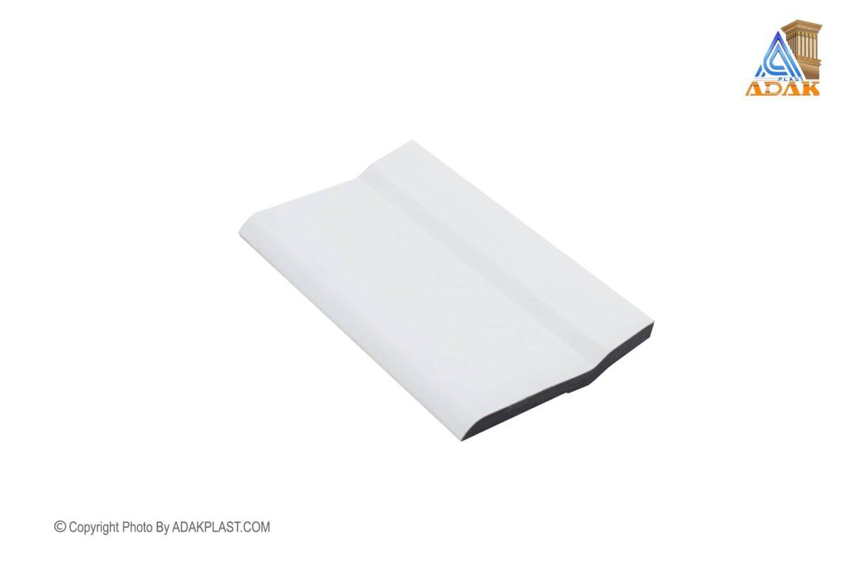 AD861-WS - 8 cm skirting board - 8 cm edged skirting board - White skirting board - White skirting board - PVC skirting board - Modern skirting board - Edged skirting board -